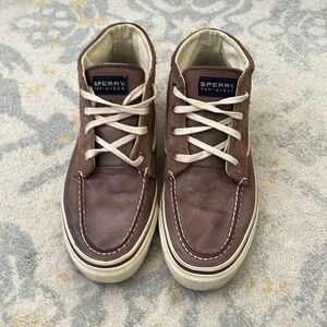 EUC Sperry Brown Top Sider Mid Chukka Boot Size 10